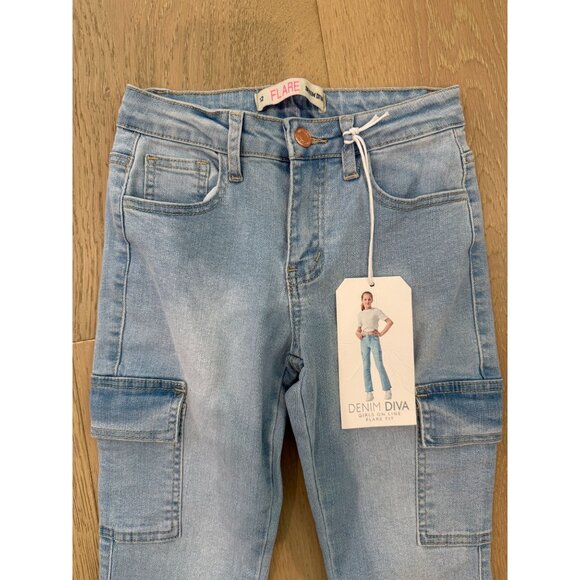 Denim Diva GIrl's Flare Jeans, size 12, NWT - Picture 6 of 11